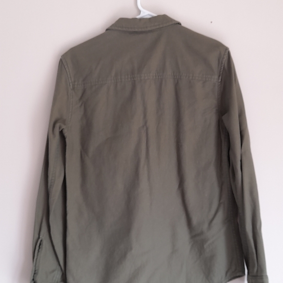 TNA Army Green Button Up Shirt - Picture 2 of 6